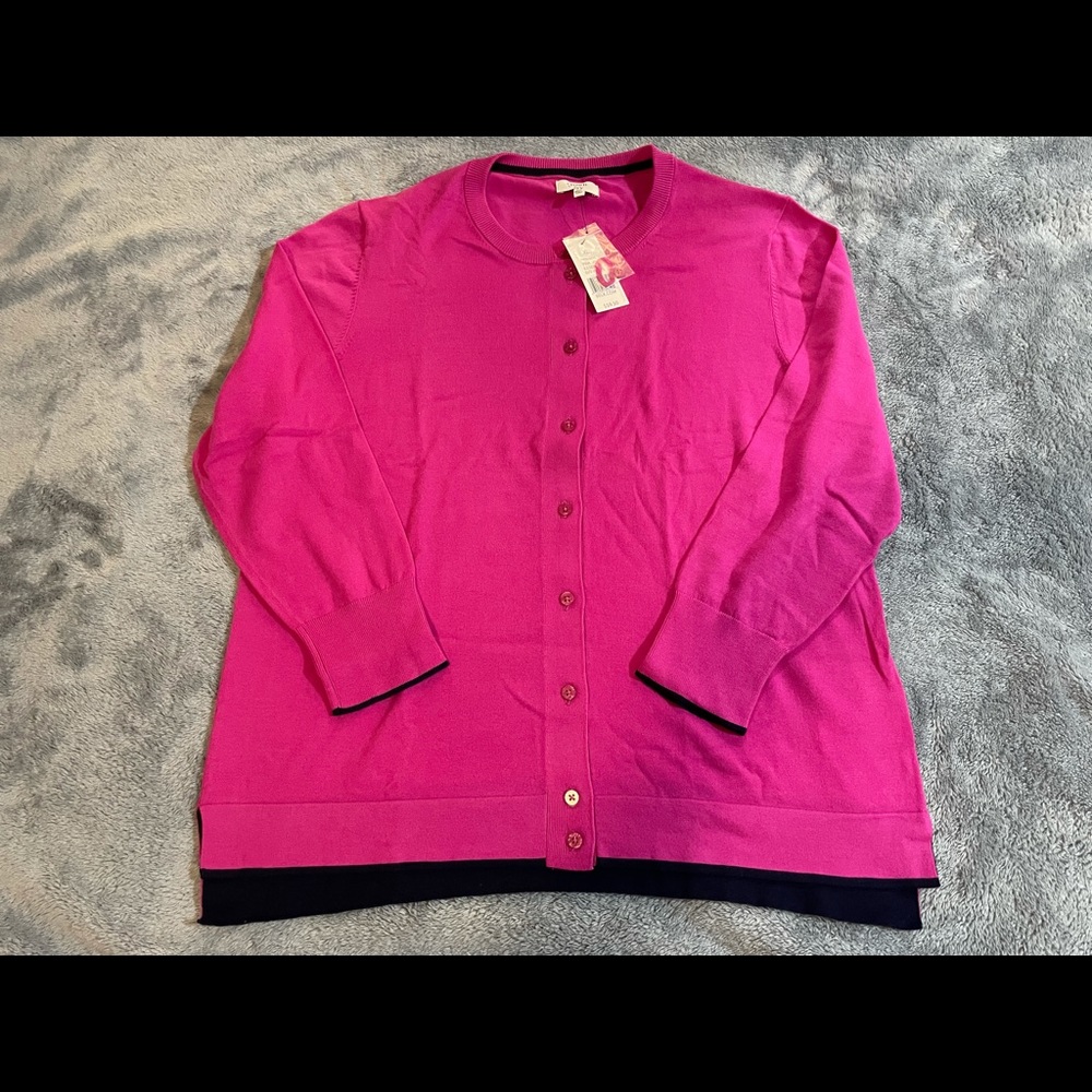 Pink and navy sweater